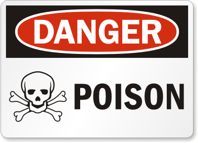 Poison Danger Sign