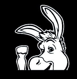 Shrek Donkey Waving Decal Sticker