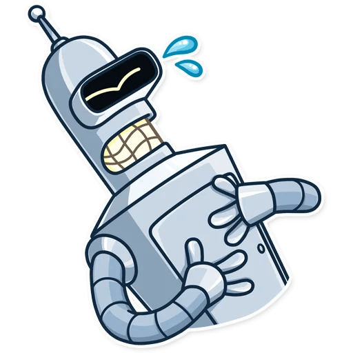 futurama tv show cartoon bender sticker 1