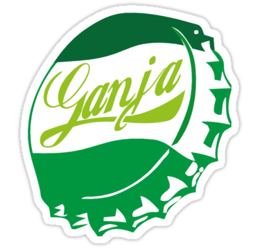 Ganja Bottle Cap Sticker