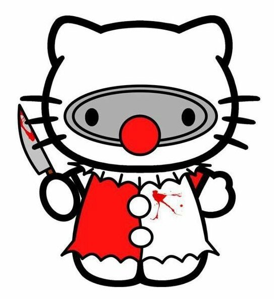 Hello-K-SCARY CLOWN-vinyl-decals-on-window-door-wall