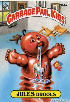 JULES Drools Funny Decal Name Sticker