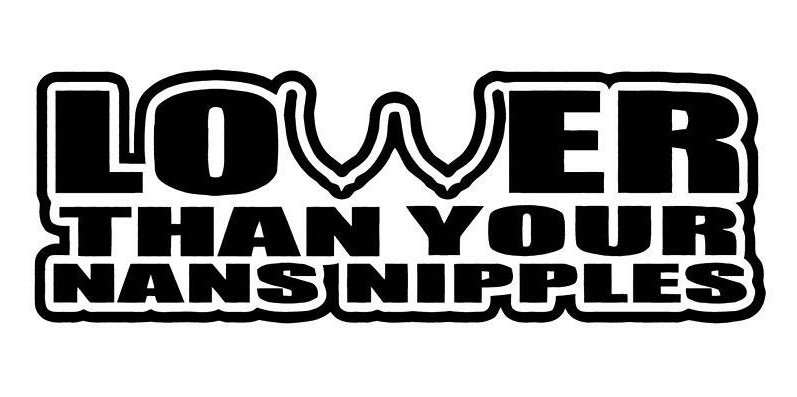 LOWER THAN YOUT NANS NIPPLES AUTO DECAL