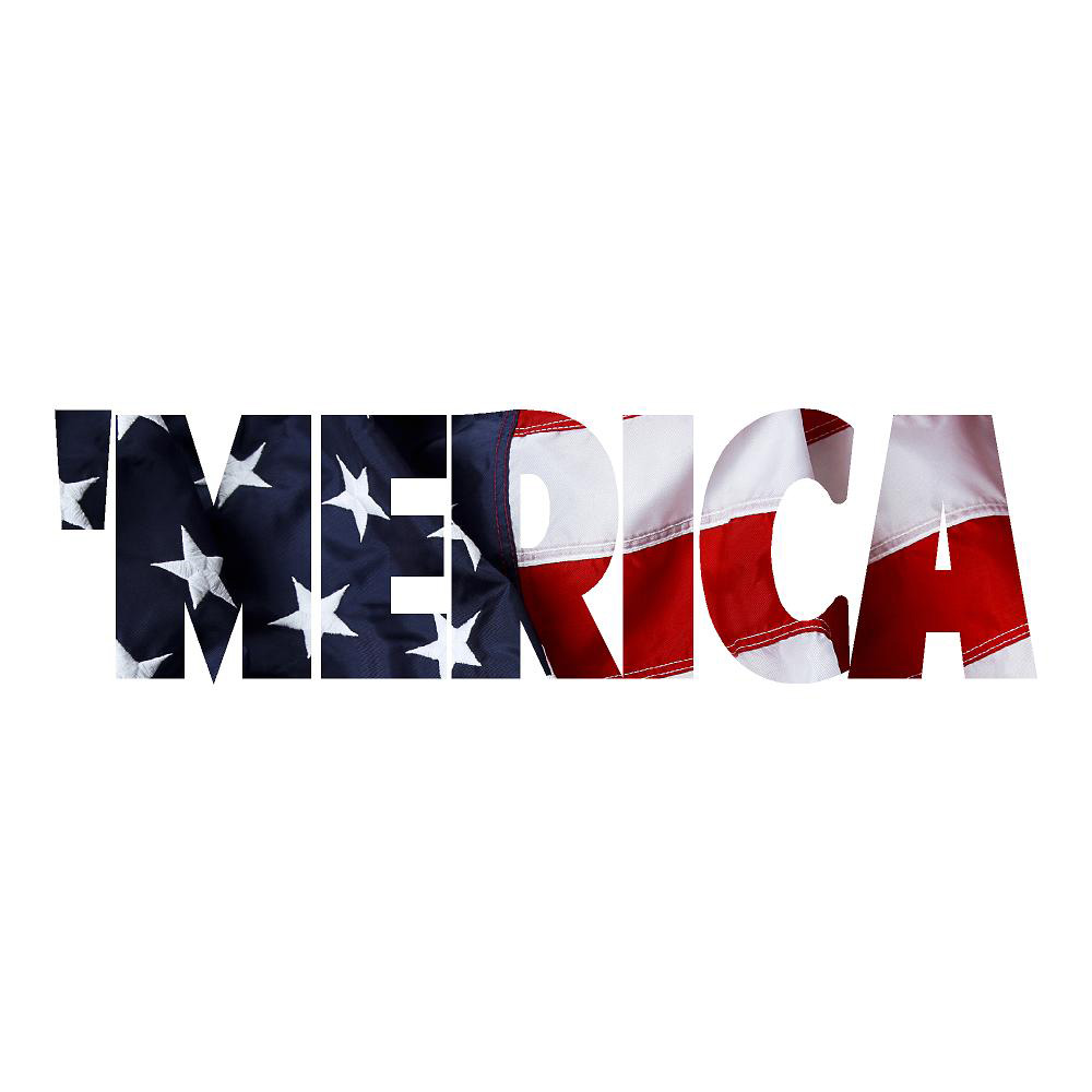 MERICA USA color flag sticker