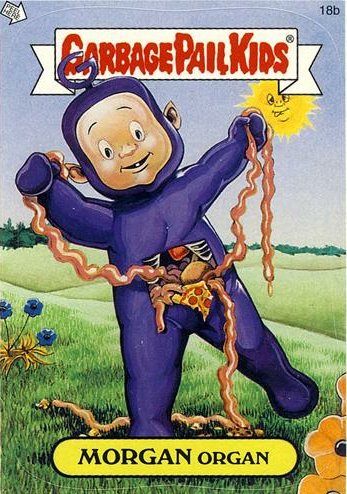 MORGAN Organ Funny Decal Name Sticker