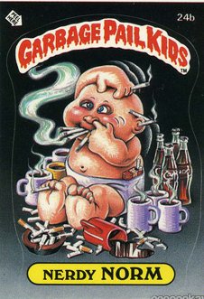 Nerdy NORM Funny Decal Name Sticker