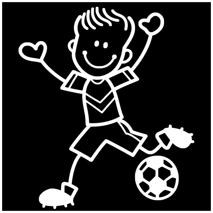 Soccer Stick Boy Decal