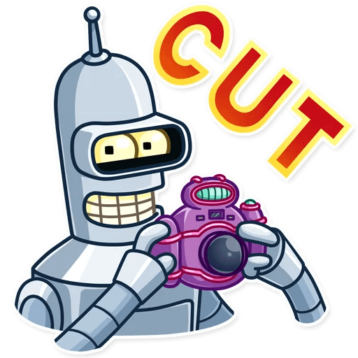 futurama tv show cartoon bender sticker 29