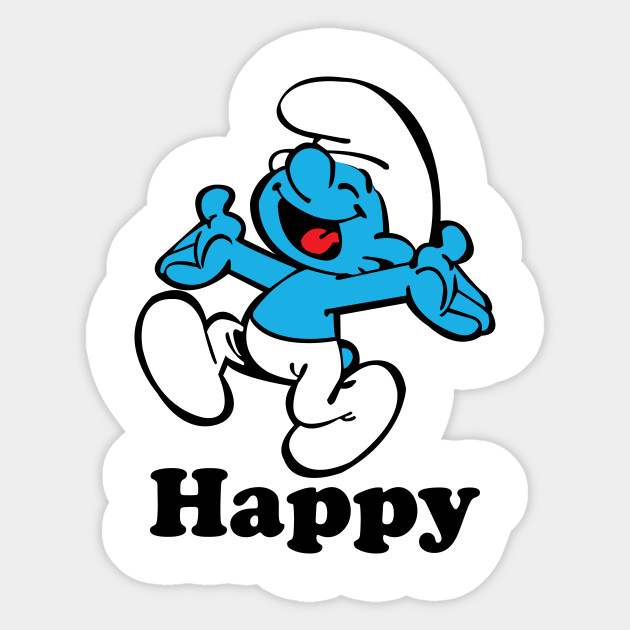 HAPPY SMURF STICKER 2