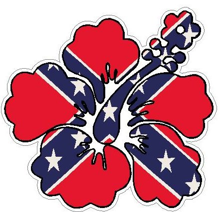 Hibiscus flower camo sticker - FLAG REBEL