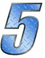 One Digit - DIAMOND PLATE Race Number Kit