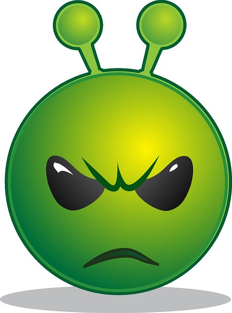 smile alien-head cartoon sticker 07