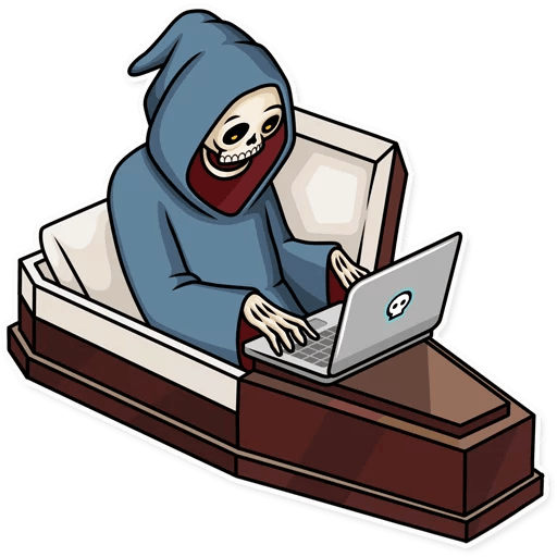 friendly death_grim reaper sticker 11