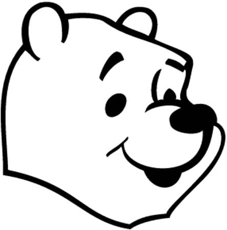 Pooh Decal Head