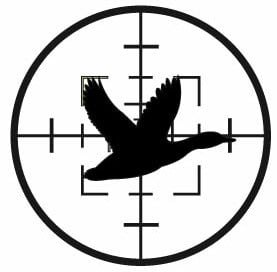 Duck in Scope Diecut Decal