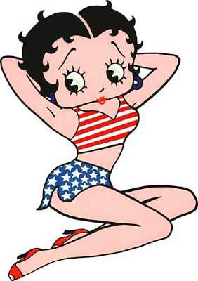 BETTY-BOOP-in-Patriotic-USA-Flag-Colors-Bathing suit sticker