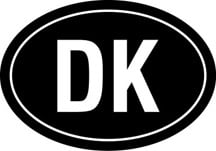 Denmark Oval Sticker