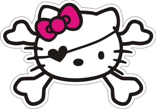 Kitty Kat Pirate Color Decal