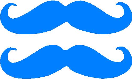 Mustache Sticker Set Style 1 Large