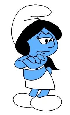 SMURF GIRL STICKER 2